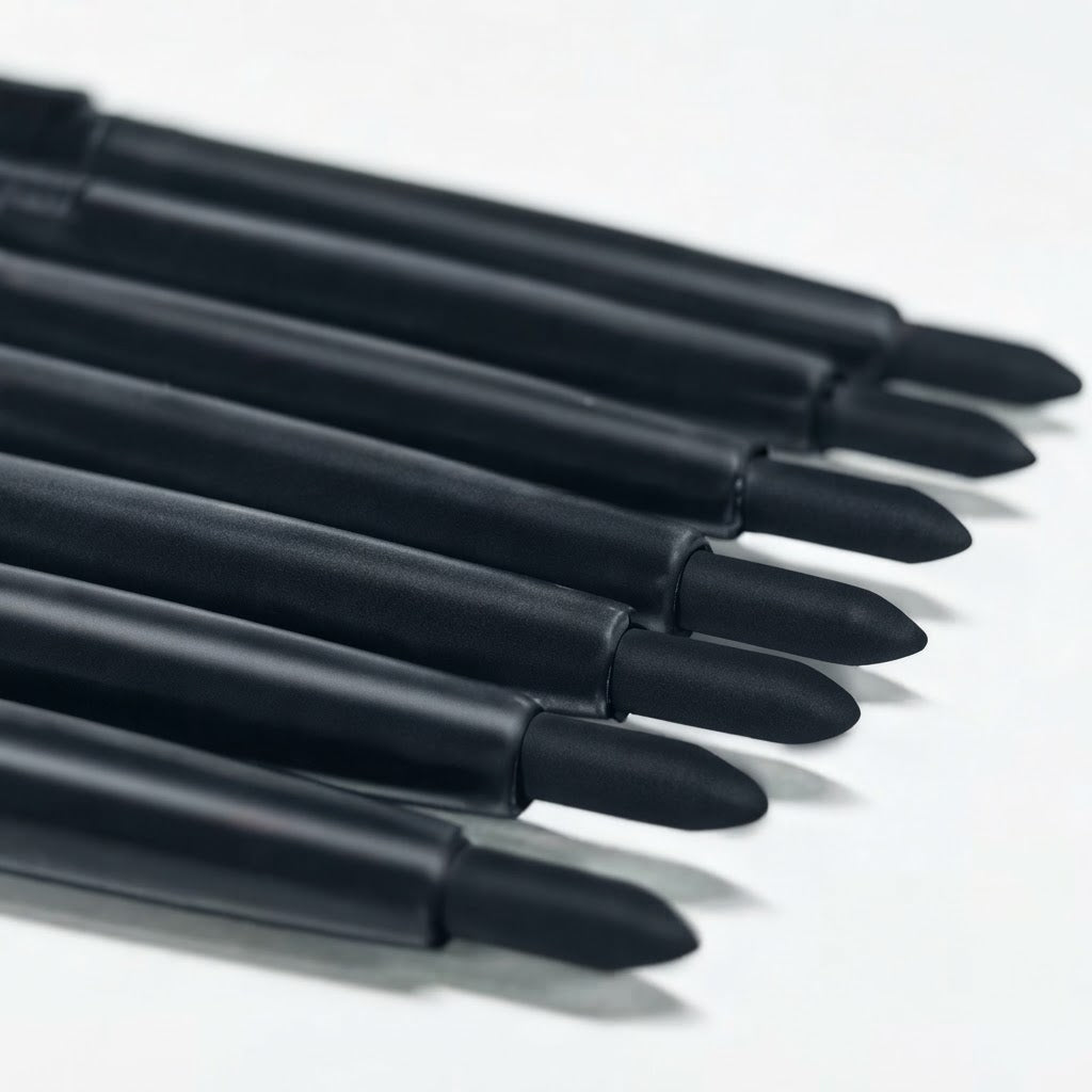 Paquete de 5 lápices de ojos negros - Para definir el toque de brillo natural de tus ojos